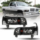 1994-2001 Dodge Ram 1500 2500 3500 Headlights, Factory Style Crystal Clear Lens Assembly, Left & Right Side Pair, Direct OEM Fit