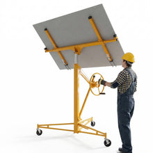 Load image into Gallery viewer, 11FT Drywall Lift, Heavy Duty Rolling Plasterboard Jack for Home Renovation, 11' Maximum Reach with Lockable Swivel Wheels