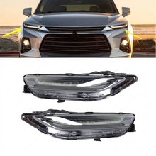 Load image into Gallery viewer, 2019 to 2021 Chevrolet Blazer LED DRL Headlights, Clear Lens Black Housing, Left Driver & Right Passenger Side Pair, Direct OEM Fit