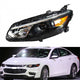 2016 to 2018 Chevrolet Malibu Halogen Headlight, Black Housing Clear Projector Lens, Left Driver Side, Direct OEM Fit