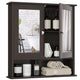 Wall Mounted Medicine Cabinet with Mirror, Black Bathroom Storage Cabinet for Vanity Organization