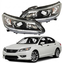 Load image into Gallery viewer, 2013-2015 Honda Accord Sedan Halogen Headlights, Integrated LED DRL Assembly, Left & Right Side Pair, Direct OEM Fit
