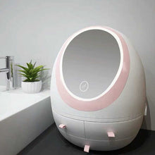 Load image into Gallery viewer, Portable Vanity LED Mirror Cosmetic Makeup Serum Organizer Caddy