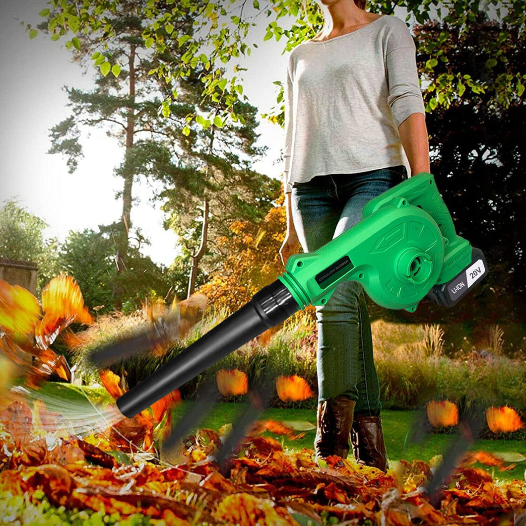 Powerful 2 in 1 Rechargeable Cordless Leaf Lawn Duster Blower