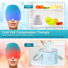 Load image into Gallery viewer, Cold Compress Eye Mask & Migraine Relief Hat