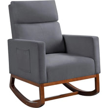 Load image into Gallery viewer, Cushioned Rocking Chair Modern Wooden Porch Rocker