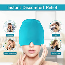 Load image into Gallery viewer, Cold Compress Eye Mask & Migraine Relief Hat