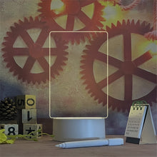 Load image into Gallery viewer, Illuminated Dry Erase Acrylic Memo Whiteboard LED Lamp Display