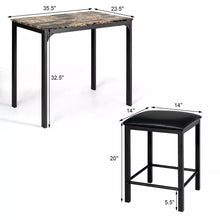 Load image into Gallery viewer, Counter Height Dining Set For 2