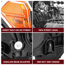 Load image into Gallery viewer, 2010-2011 Kia Soul Black Halogen Headlight Assembly Pair with Amber Markers