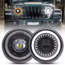 Load image into Gallery viewer, 7-Inch Round LED Projector Headlight with DRL & Amber Turn Signal