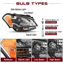 Load image into Gallery viewer, 2010-2011 Kia Soul Black Halogen Headlight Assembly Pair with Amber Markers