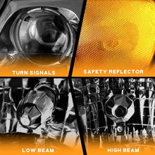 Load image into Gallery viewer, 1998-2002 Lincoln Town Car Headlight Assembly Pair - Chrome Housing, Clear Lens