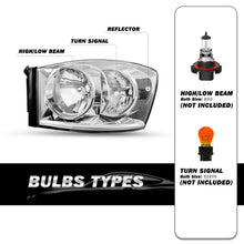 Load image into Gallery viewer, 2006-2008 Dodge Ram 1500/2500/3500 Chrome Headlight Assembly Pair