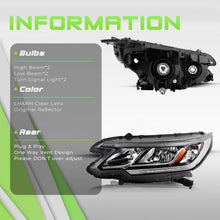 Load image into Gallery viewer, 2015-2016 Honda CR-V Black Headlight Assembly Pair with Amber Corners