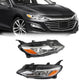 2019-2021 Chevy Malibu Halogen Headlights, Crystal Clear Lens Assembly with Bulbs, Left & Right Side Pair, Direct OEM Fit