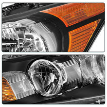 Load image into Gallery viewer, 2008-2012 Honda Accord Sedan Black Headlight Assembly Pair with Amber Corners