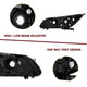 2013-2015 Honda Accord Sedan Black Projector Headlight Assembly Pair - No DRL