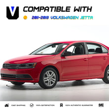 Load image into Gallery viewer, 2011-2018 Volkswagen Jetta Black Halogen Headlight Assembly Pair with Amber Markers
