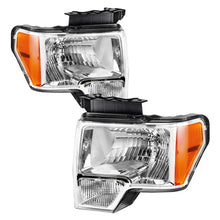 Load image into Gallery viewer, 2009-2014 Ford F-150 Chrome Headlight Assembly Pair
