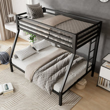 Load image into Gallery viewer, Twin Over Full Metal Bunk Bed With Removable Ladder