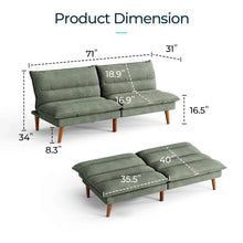 Load image into Gallery viewer, Convertible Futon Sofa Bed