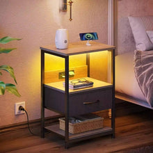 Load image into Gallery viewer, Nightstand with Charging Station