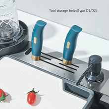Load image into Gallery viewer, Waterfall Kitchen Sink Stainless Steel with Faucet Single Bowl Workstation Sink Cup Washer Soap Dispenser
