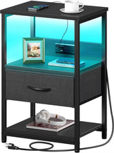 Load image into Gallery viewer, Nightstand with Charging Station