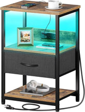 Load image into Gallery viewer, Nightstand with Charging Station