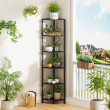 Load image into Gallery viewer, 6-Tier Corner Bookshelf for Living Room, Bedroom, Kitchen, Bathroom