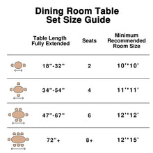 Load image into Gallery viewer, Oval Dining Table for 6