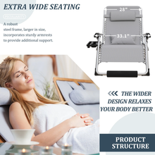 Load image into Gallery viewer, 500LB Oversized Zero Gravity Chair