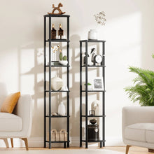 Load image into Gallery viewer, 6-Tier Corner Bookshelf for Living Room, Bedroom, Kitchen, Bathroom