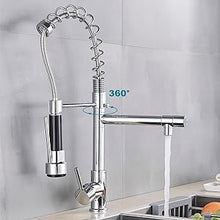 Load image into Gallery viewer, Single Handle Chrome Kitchen Faucet With Pull-Out Spray