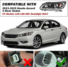 Load image into Gallery viewer, 2013-2015 Honda Accord Sedan Headlights Pair, Professional Projector Halogen Headlamp (W/O LED DRL Models), LH+RH Side Replacement, Black