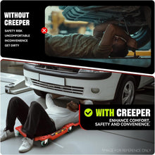Load image into Gallery viewer, 36" Low Profile Automotive Creeper, 17" Wide Rolling Mechanic Board with 6 Swivel Casters & Padded Headrest, 300 lbs Capacity