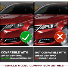 Load image into Gallery viewer, Headlights for 2014-2020 Chevy Impala All Black Housing (Left and Right)