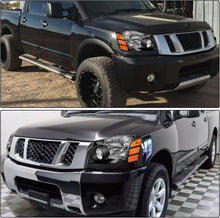 Load image into Gallery viewer, 2004-2015 Nissan Titan & 2004-2007 Armada Black Headlight Assembly (Left & Right Pair)