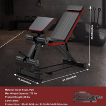 Load image into Gallery viewer, Adjustable Foldable Dumbbell Bench Incline Decline