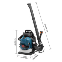 Load image into Gallery viewer, Gas Backpack Leaf Blower 2.6KW 2 Stroke Engine Snow Lawn Debris Blower