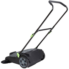 Load image into Gallery viewer, 25.6" Walk Behind Hand Push Floor Sweeper, Manual Industrial Road Sweeper with 5 Gallon Waste Container for Driveways & Warehouses