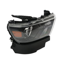 Load image into Gallery viewer, 2019-2024 Dodge Ram 1500 Black Headlight, Passenger Side (RH) Halogen Lamp with High/Low Beam Bulbs Included