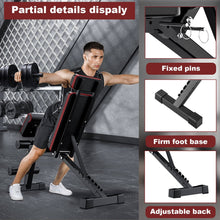 Load image into Gallery viewer, Adjustable Foldable Dumbbell Bench Incline Decline