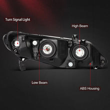 Load image into Gallery viewer, 2006-2011 Honda Civic Sedan Headlights, LH & RH Set for 1.8L & 2.0L 4 Door, Direct OEM Fitment Black Housing Assemblya