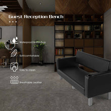 Load image into Gallery viewer, Leather Waiting Bench For Office Salon Barbershop