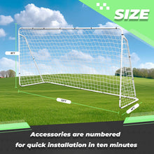 Load image into Gallery viewer, Soccer Goal 12'x6' Set Of 2 Portable Soccer Net For Backyard W/Frame
