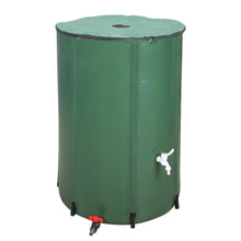 Load image into Gallery viewer, 100 Gallon Portable Rain Barrel, Foldable Water Catcher with 360° Mesh Top, Dual High Flow Spigots & Emergency Water Storage Kit