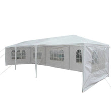 Load image into Gallery viewer, 10'x30' Canopy Party Wedding Tent, Outdoor Gazebo Pavilion with 5 Removable Sidewalls, UV Resistant Water Proof Event Shelter, White