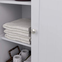Load image into Gallery viewer, Wooden Bathroom Storage Cabinet with 3 Shelves, Double Door Floor Organizer for Towels & Toiletries, Water Resistant P2 MDF